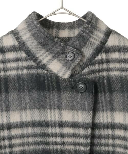 Maison de CINQ / メゾン ドゥ サンク その他アウター | 【小さいサイズ】ウールシャギーチェック柄コート | 詳細18