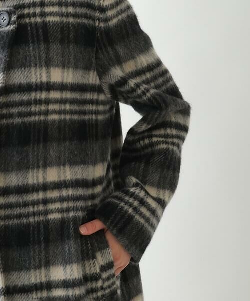Maison de CINQ / メゾン ドゥ サンク その他アウター | 【小さいサイズ】ウールシャギーチェック柄コート | 詳細5
