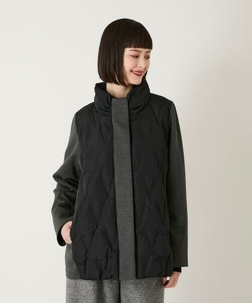 Maison de CINQ / メゾン ドゥ サンク ダウンジャケット・ベスト | 【小さいサイズ】圧着キルトジョイントデザインコート | 詳細3