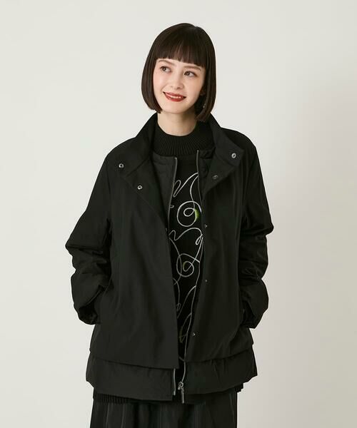 Maison de CINQ / メゾン ドゥ サンク ダウンジャケット・ベスト | 【小さいサイズ】レイヤード風ツイルダウンコート | 詳細1