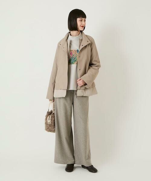 Maison de CINQ / メゾン ドゥ サンク ダウンジャケット・ベスト | 【小さいサイズ】レイヤード風ツイルダウンコート | 詳細16