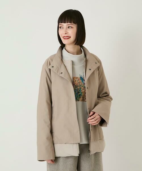 Maison de CINQ / メゾン ドゥ サンク ダウンジャケット・ベスト | 【小さいサイズ】レイヤード風ツイルダウンコート | 詳細2