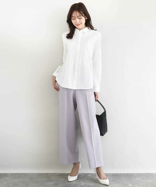 Maison de CINQ / メゾン ドゥ サンク シャツ・ブラウス | 【小さいサイズ】ストレッチジャージシャツ/洗濯機で洗える | 詳細10