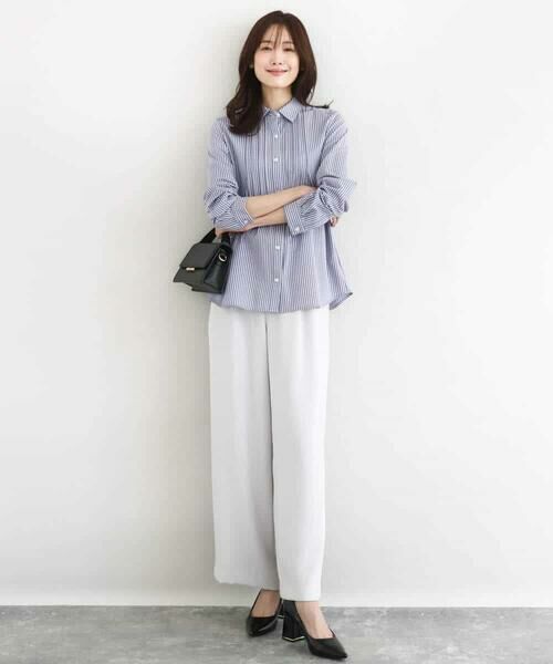 Maison de CINQ / メゾン ドゥ サンク シャツ・ブラウス | 【小さいサイズ】ストレッチジャージシャツ/洗濯機で洗える | 詳細15