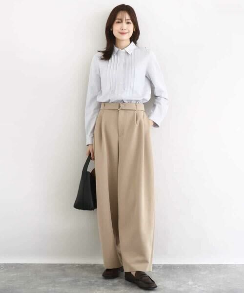 Maison de CINQ / メゾン ドゥ サンク シャツ・ブラウス | 【小さいサイズ】ストレッチジャージシャツ/洗濯機で洗える | 詳細16