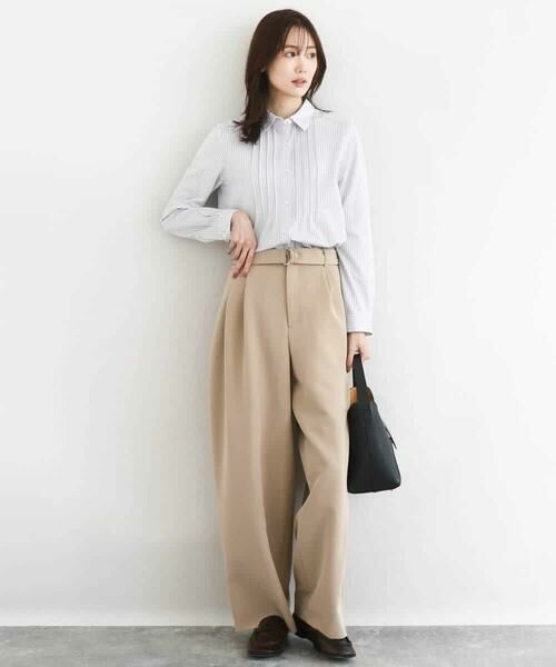 Maison de CINQ / メゾン ドゥ サンク シャツ・ブラウス | 【小さいサイズ】ストレッチジャージシャツ/洗濯機で洗える | 詳細18