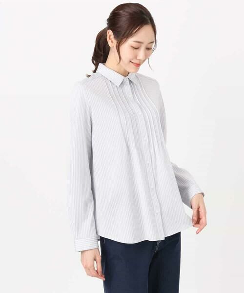 Maison de CINQ / メゾン ドゥ サンク シャツ・ブラウス | 【小さいサイズ】ストレッチジャージシャツ/洗濯機で洗える | 詳細19