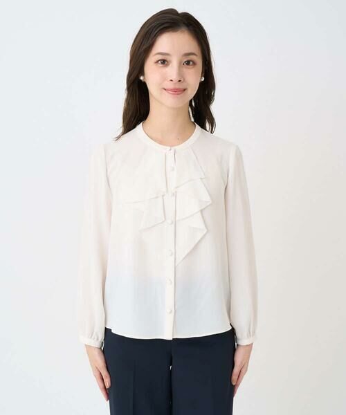 Maison de CINQ / メゾン ドゥ サンク シャツ・ブラウス | 【小さいサイズ】ラッフルフリルブラウス/洗濯機で洗える | 詳細5