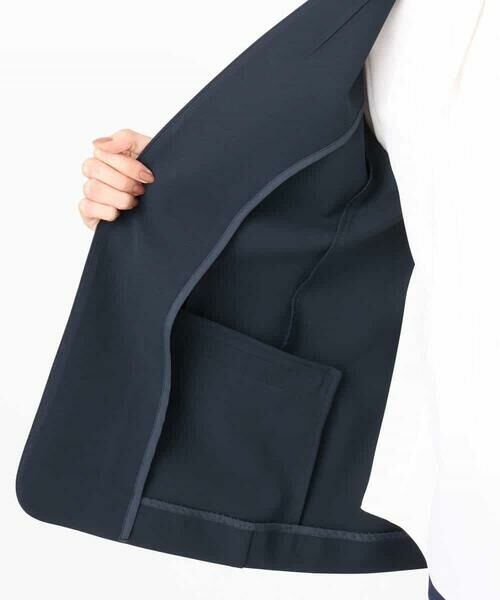 Maison de CINQ / メゾン ドゥ サンク テーラードジャケット | 【小さいサイズ】ダブルクロス カラーレスジャケット/セットアップ対応/洗える | 詳細15