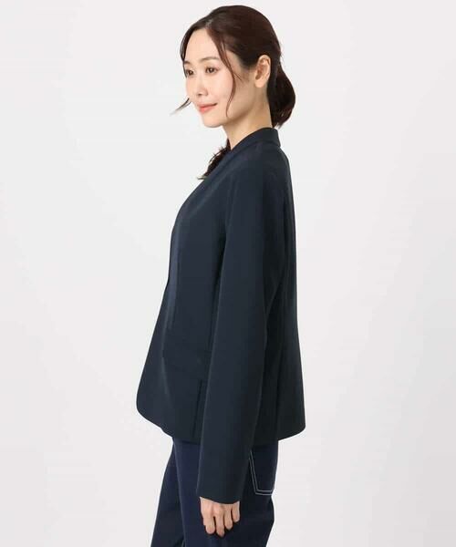 Maison de CINQ / メゾン ドゥ サンク テーラードジャケット | 【小さいサイズ】ダブルクロス カラーレスジャケット/セットアップ対応/洗える | 詳細8