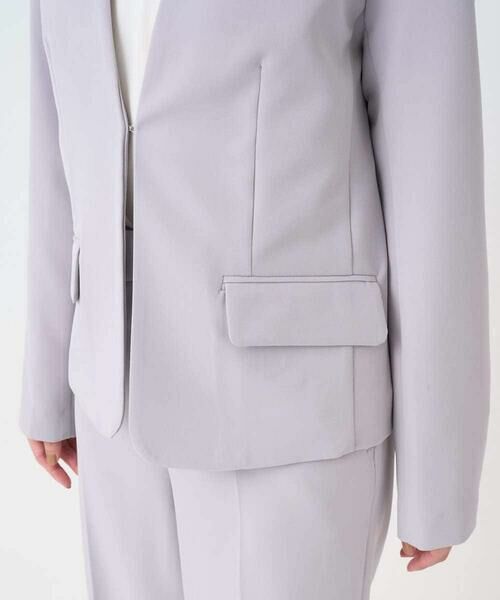 Maison de CINQ / メゾン ドゥ サンク テーラードジャケット | 【小さいサイズ】ダブルクロス カラーレスジャケット/セットアップ対応/洗える | 詳細10