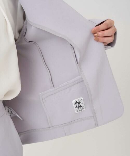 Maison de CINQ / メゾン ドゥ サンク テーラードジャケット | 【小さいサイズ】ダブルクロス カラーレスジャケット/セットアップ対応/洗える | 詳細11