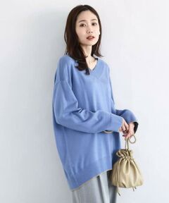 Maison de CINQ / メゾン ドゥ サンク ニット・セーター | 配色ラインVネックニット/洗える