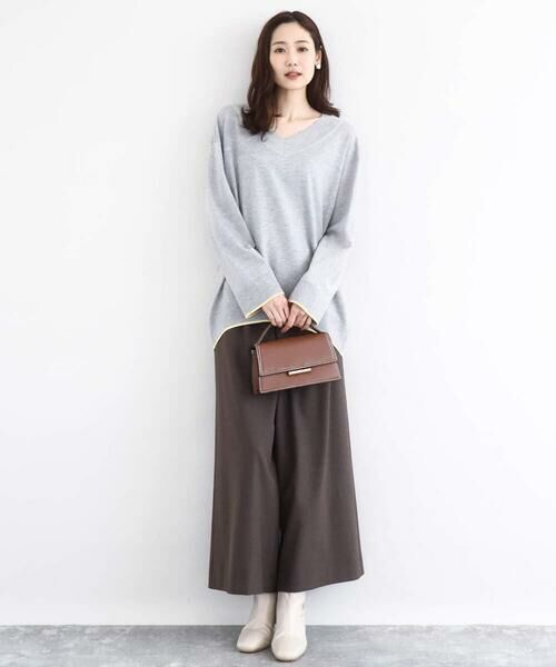 Maison de CINQ / メゾン ドゥ サンク ニット・セーター | 配色ラインVネックニット/洗える | 詳細12