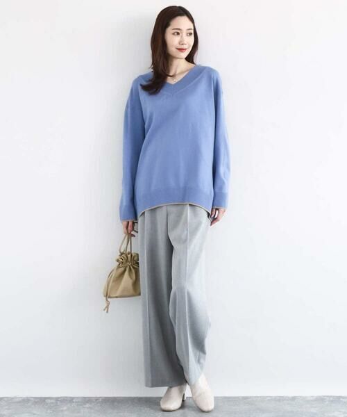 Maison de CINQ / メゾン ドゥ サンク ニット・セーター | 配色ラインVネックニット/洗える | 詳細18