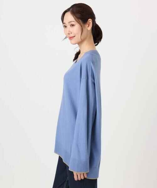 Maison de CINQ / メゾン ドゥ サンク ニット・セーター | 配色ラインVネックニット/洗える | 詳細2