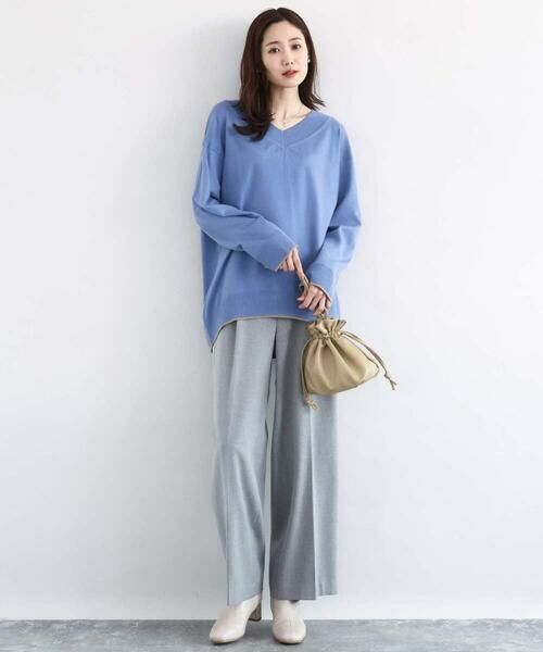 Maison de CINQ / メゾン ドゥ サンク ニット・セーター | 配色ラインVネックニット/洗える | 詳細20