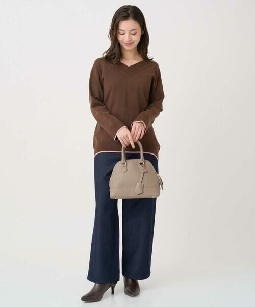 Maison de CINQ / メゾン ドゥ サンク ニット・セーター | 【小さいサイズ】配色ラインVネックニット/洗える | 詳細23