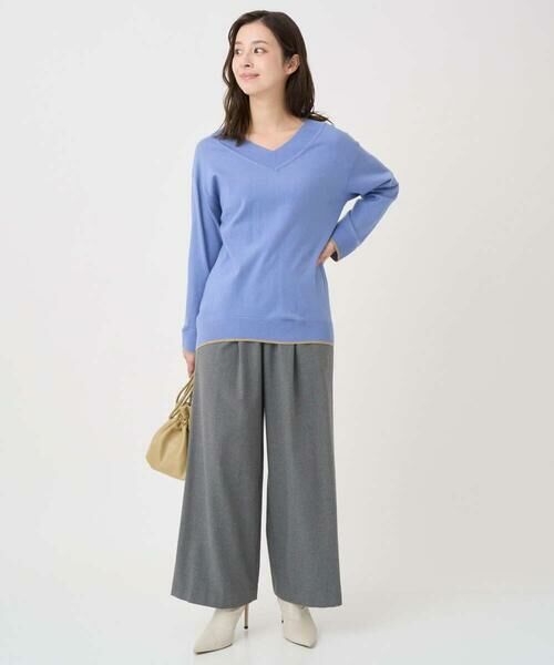Maison de CINQ / メゾン ドゥ サンク ニット・セーター | 【小さいサイズ】配色ラインVネックニット/洗える | 詳細28