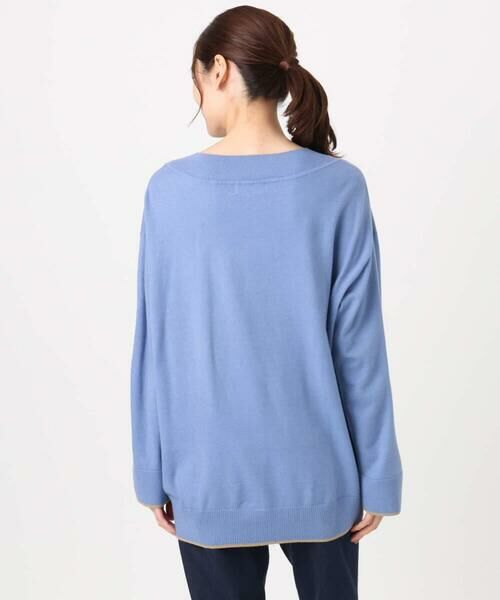 Maison de CINQ / メゾン ドゥ サンク ニット・セーター | 配色ラインVネックニット/洗える | 詳細3