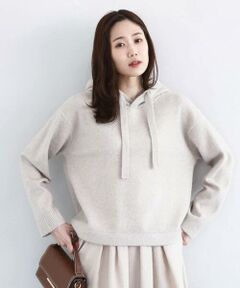 Maison de CINQ / メゾン ドゥ サンク ニット・セーター | クロップド丈ニットフーディー/洗える