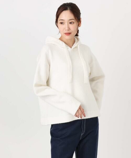 Maison de CINQ / メゾン ドゥ サンク ニット・セーター | クロップド丈ニットフーディー/洗える | 詳細1