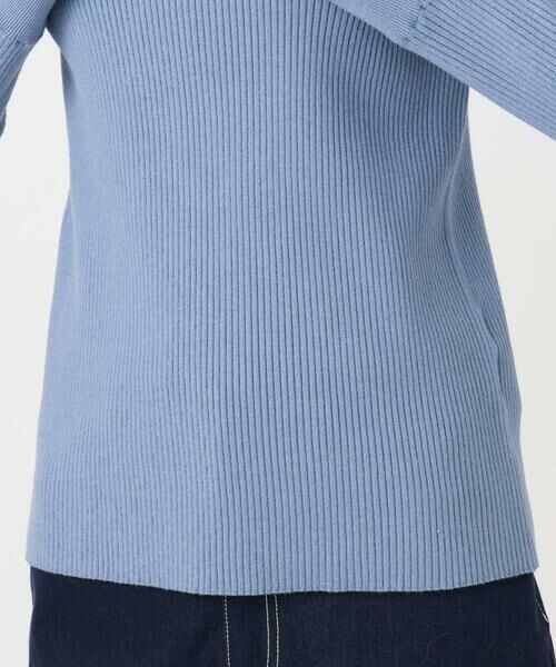 Maison de CINQ / メゾン ドゥ サンク ニット・セーター | 千鳥格子柄シフォンレイヤード風ハイゲージニット/洗える | 詳細7