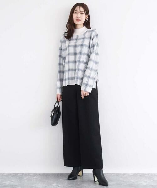 Maison de CINQ / メゾン ドゥ サンク ニット・セーター | チェック柄ニットプルオーバー/洗える | 詳細10