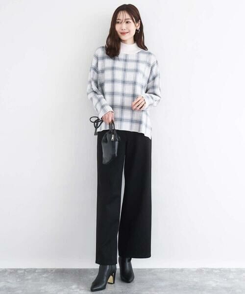 Maison de CINQ / メゾン ドゥ サンク ニット・セーター | チェック柄ニットプルオーバー/洗える | 詳細11