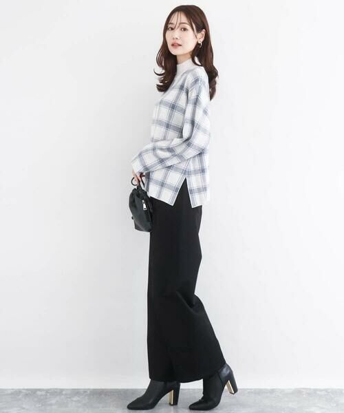 Maison de CINQ / メゾン ドゥ サンク ニット・セーター | チェック柄ニットプルオーバー/洗える | 詳細12