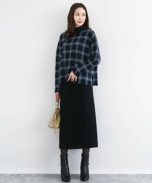 Maison de CINQ / メゾン ドゥ サンク ニット・セーター | チェック柄ニットプルオーバー/洗える | 詳細17