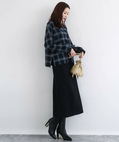 Maison de CINQ / メゾン ドゥ サンク ニット・セーター | チェック柄ニットプルオーバー/洗える | 詳細18