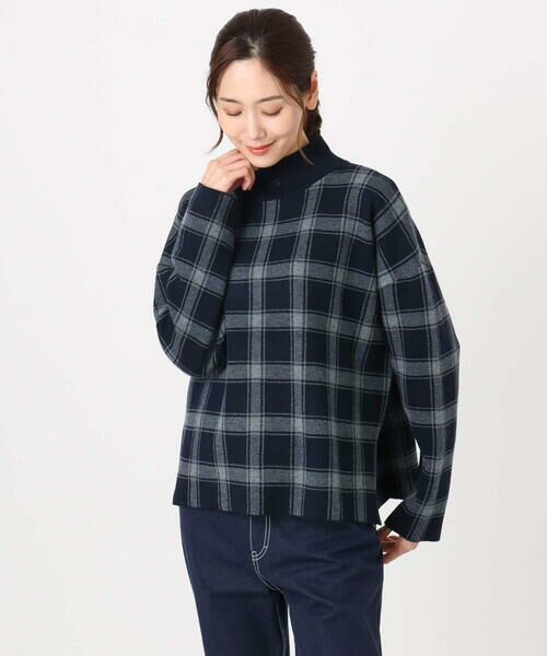 Maison de CINQ / メゾン ドゥ サンク ニット・セーター | チェック柄ニットプルオーバー/洗える | 詳細2