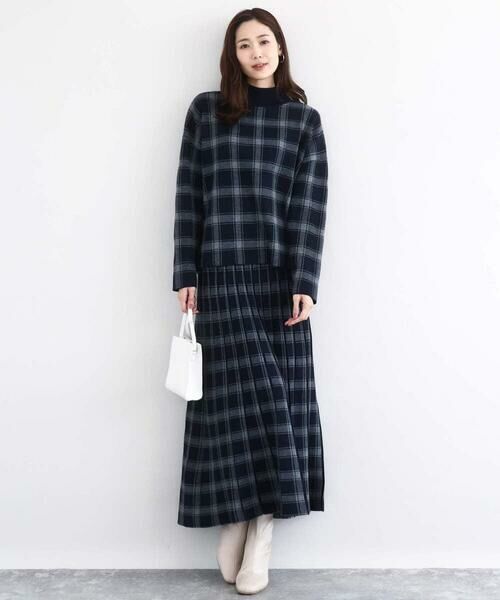 Maison de CINQ / メゾン ドゥ サンク ニット・セーター | チェック柄ニットプルオーバー/洗える | 詳細21