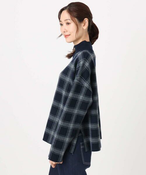 Maison de CINQ / メゾン ドゥ サンク ニット・セーター | チェック柄ニットプルオーバー/洗える | 詳細3