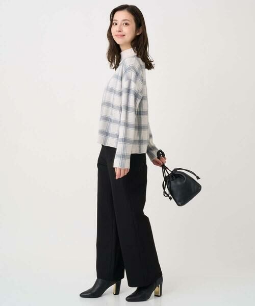 Maison de CINQ / メゾン ドゥ サンク ニット・セーター | 【小さいサイズ】チェック柄ニットプルオーバー/洗える | 詳細1