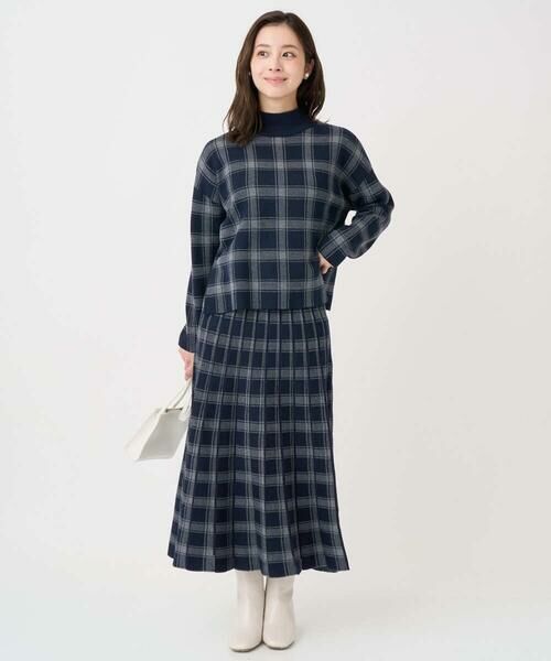 Maison de CINQ / メゾン ドゥ サンク ニット・セーター | 【小さいサイズ】チェック柄ニットプルオーバー/洗える | 詳細14