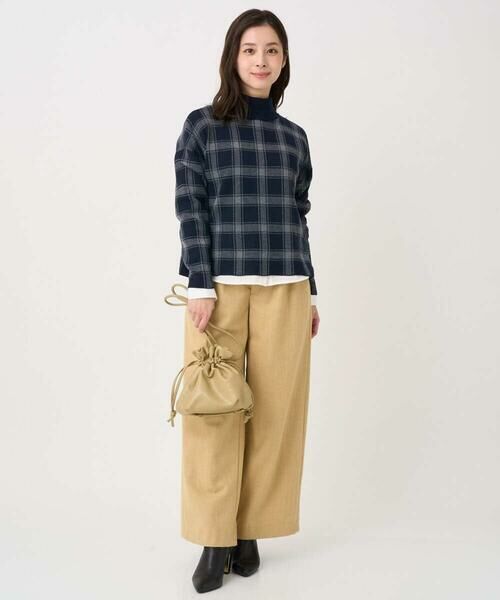 Maison de CINQ / メゾン ドゥ サンク ニット・セーター | 【小さいサイズ】チェック柄ニットプルオーバー/洗える | 詳細20