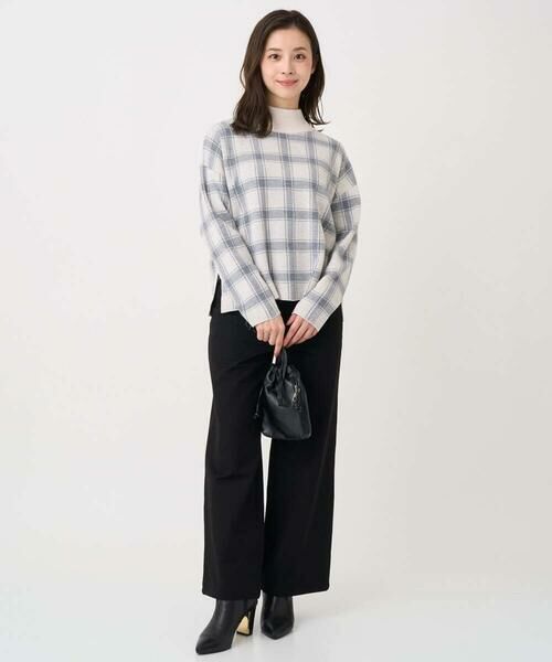 Maison de CINQ / メゾン ドゥ サンク ニット・セーター | 【小さいサイズ】チェック柄ニットプルオーバー/洗える | 詳細25