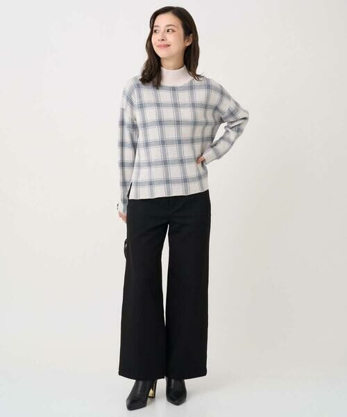 Maison de CINQ / メゾン ドゥ サンク ニット・セーター | 【小さいサイズ】チェック柄ニットプルオーバー/洗える | 詳細26