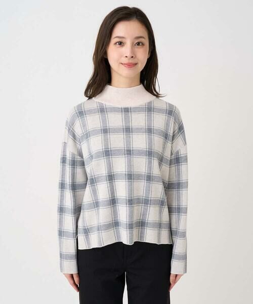 Maison de CINQ / メゾン ドゥ サンク ニット・セーター | 【小さいサイズ】チェック柄ニットプルオーバー/洗える | 詳細6