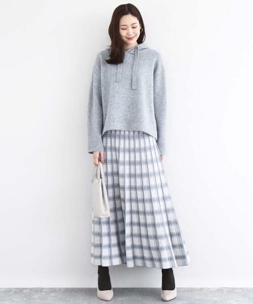 Maison de CINQ / メゾン ドゥ サンク ロング・マキシ丈スカート | チェック柄プリーツニットスカート/洗える | 詳細13