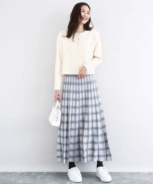 Maison de CINQ / メゾン ドゥ サンク ロング・マキシ丈スカート | チェック柄プリーツニットスカート/洗える | 詳細17