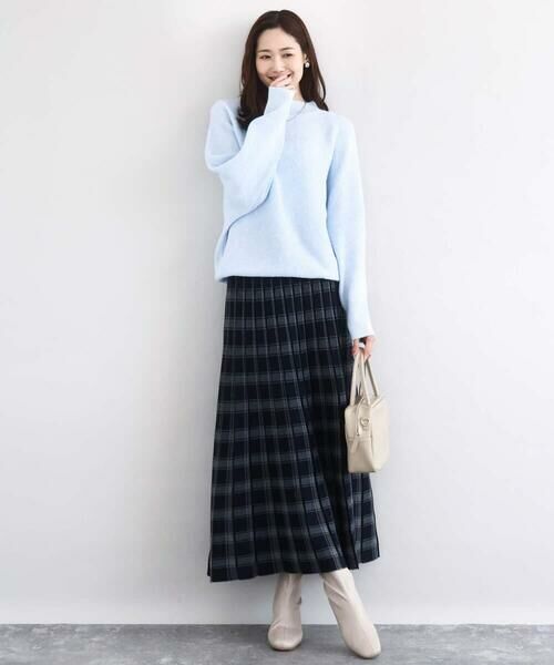 Maison de CINQ / メゾン ドゥ サンク ロング・マキシ丈スカート | チェック柄プリーツニットスカート/洗える | 詳細20
