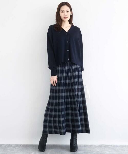 Maison de CINQ / メゾン ドゥ サンク ロング・マキシ丈スカート | チェック柄プリーツニットスカート/洗える | 詳細24