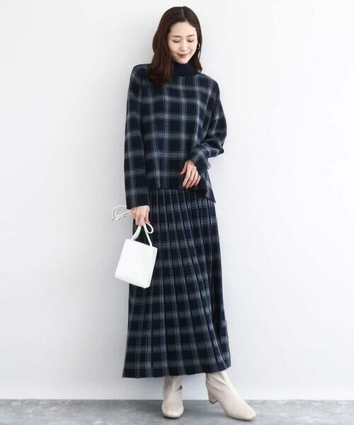 Maison de CINQ / メゾン ドゥ サンク ロング・マキシ丈スカート | チェック柄プリーツニットスカート/洗える | 詳細27