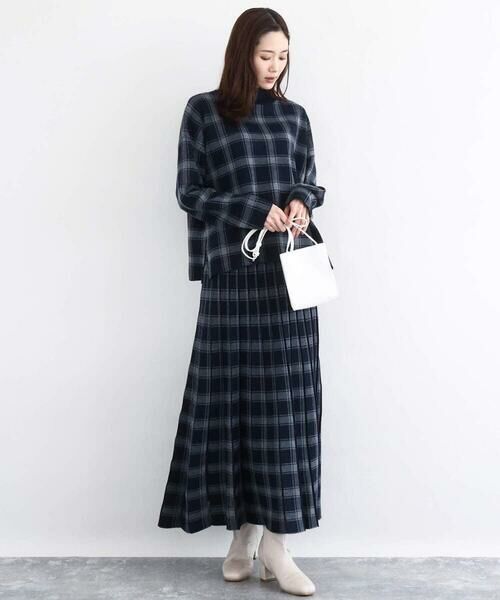 Maison de CINQ / メゾン ドゥ サンク ロング・マキシ丈スカート | チェック柄プリーツニットスカート/洗える | 詳細28