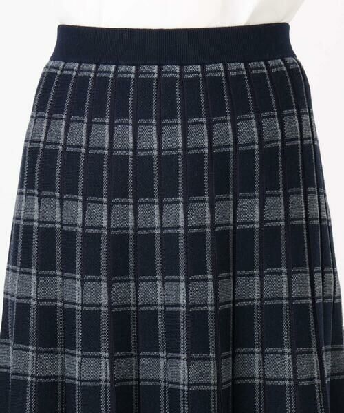 Maison de CINQ / メゾン ドゥ サンク ロング・マキシ丈スカート | チェック柄プリーツニットスカート/洗える | 詳細5