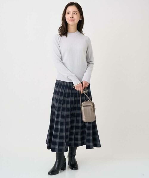Maison de CINQ / メゾン ドゥ サンク ロング・マキシ丈スカート | 【小さいサイズ】チェック柄プリーツニットスカート/洗える | 詳細18