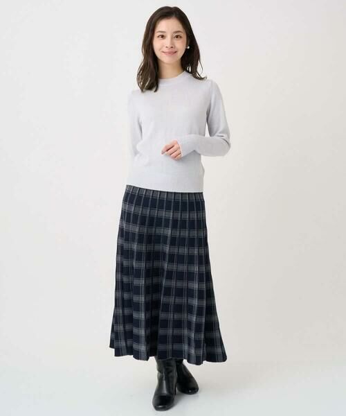 Maison de CINQ / メゾン ドゥ サンク ロング・マキシ丈スカート | 【小さいサイズ】チェック柄プリーツニットスカート/洗える | 詳細19